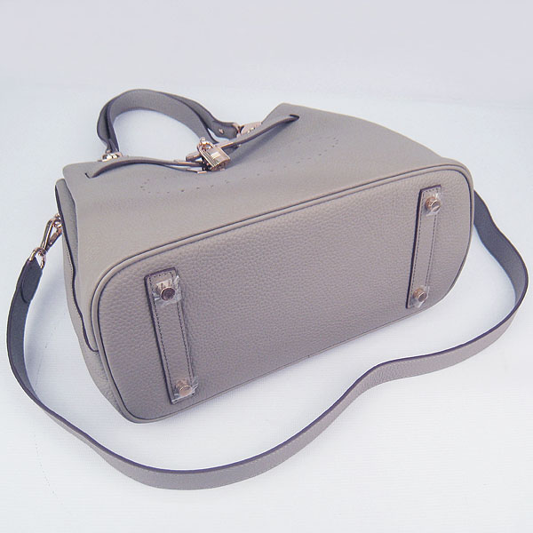 Best Hermes New Arrival Double-duty leather handbag Grey 60668